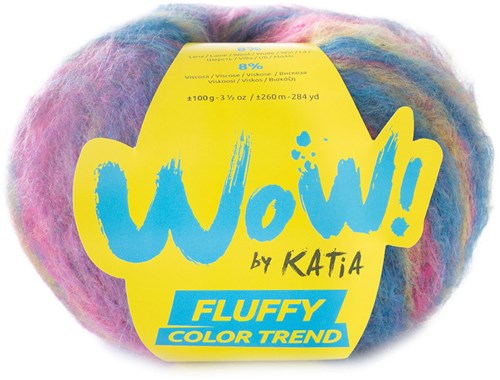 Katia WOW - Fluffy Color Trend 302 Fuchsia - Lila - Sky Blue