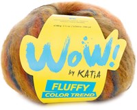 Katia WOW - Fluffy Color Trend 305 Green Blue - Ocher - Rust Brown