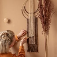 Macramé Pattern Yarn and Colors Wrapped up Wall Hanging-2