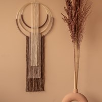 Macramé Pattern Yarn and Colors Wrapped up Wall Hanging-3