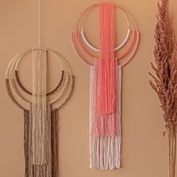 Yarn and Colors Wrapped up Wall Hanging 009 Limestone Macramé Kit