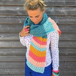 Yarn and Colors Colorful Scarf Crochet Kit