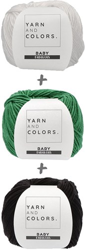 Yarn and Colors Black White and Bright Hat Crochet Kit 087 Amazon-2