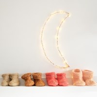 Yarn and Colors Oh Baby! Crochet Booties Crochet Kit 009 Limestone-2