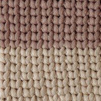 Yarn and Colors Slouchy Pouch Color Block Crochet Kit 006 Taupe-2