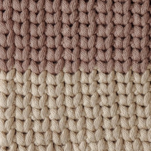 Yarn and Colors Slouchy Pouch Color Block Crochet Kit 006 Taupe-2