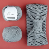 Yarn and Colors Soft Serene Headband Crochet Kit 2 Shark Grey