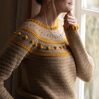 Yarn and Colors Sunrise Sweater Crochet Kit 2 Satay XS-3