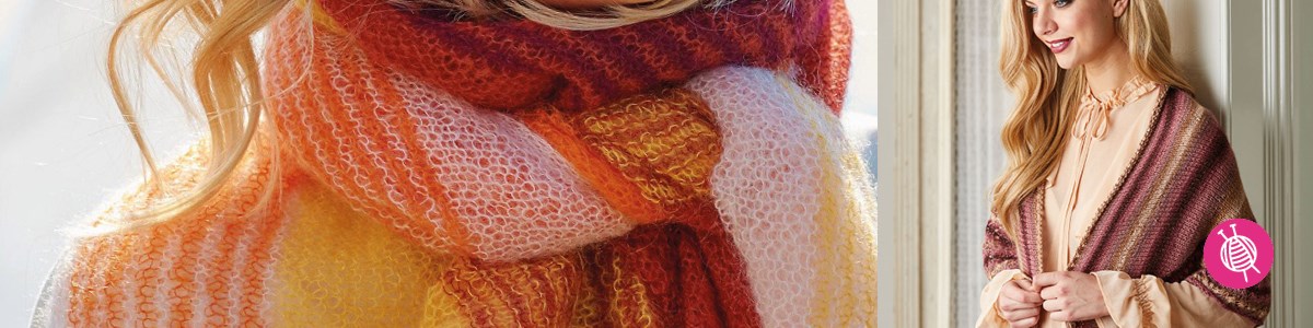 Stoles & shawls: 4 stylish wraps to knit and crochet