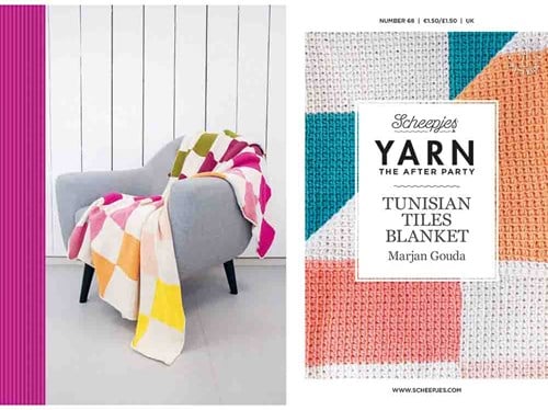 Yarn the after party nr.68 Tunisian tiles blanket crochet pattern