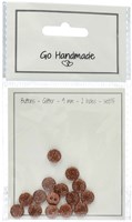 Go Handmade Glitter Buttons Copper 9mm (15 pieces)
