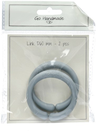 Go Handmade Link Ring Gray / Blue-2
