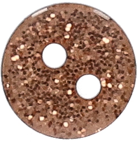 Go Handmade Glitter Buttons Copper 9mm (15 pieces)-3