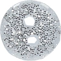 Go Handmade Glitter Buttons Silver 9mm (15 pieces)-3