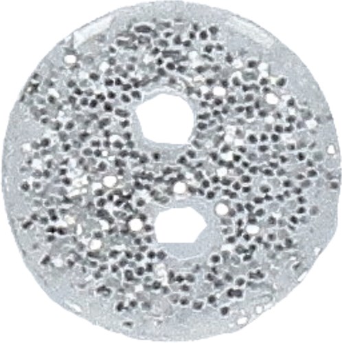 Go Handmade Glitter Buttons Silver 9mm (15 pieces)-3