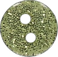 Go Handmade Glitter Buttons Green 9mm (15 pieces)-3