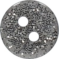 Go Handmade Glitter Buttons Black 9mm (15 pieces)-3