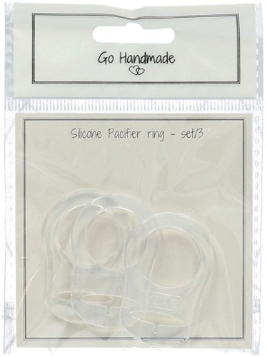 Go Handmade Silicone Pacifier Rings 14 Transparent-2