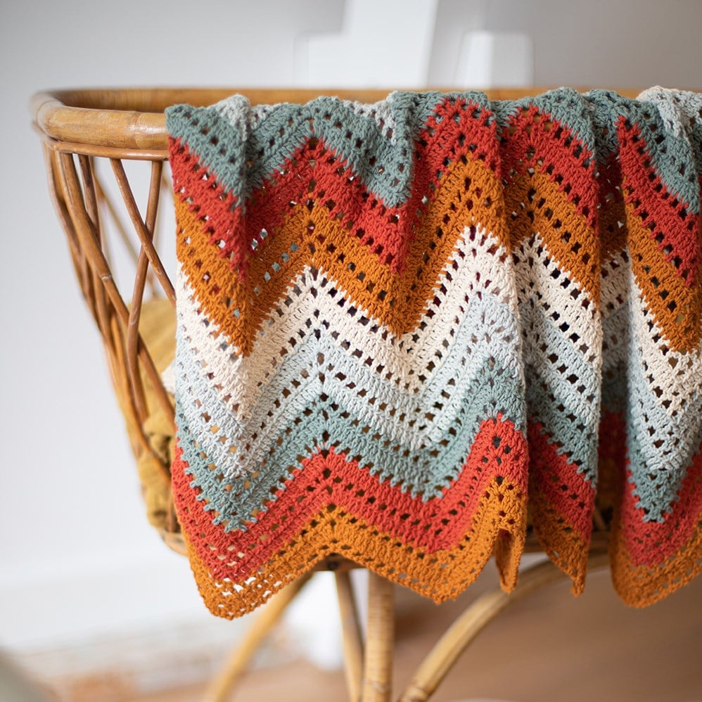 Cotton yarn online baby blanket