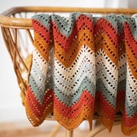 Organic Cotton Ripple Baby Blanket Crochet Kit 1-3
