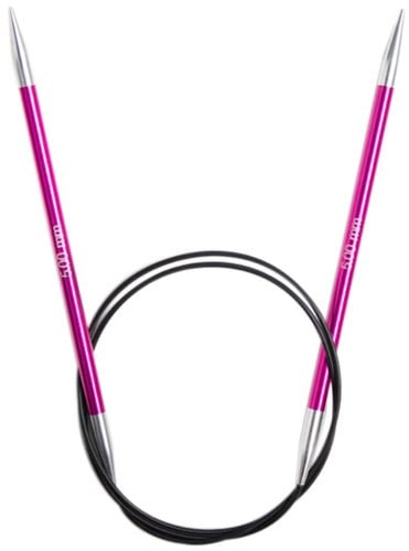 KnitPro Zing Fixed Circular Knitting Needles 80cm 5mm