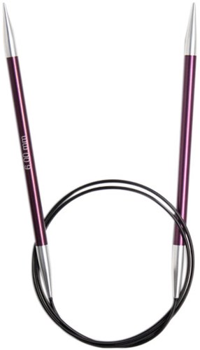 KnitPro Zing Fixed Circular Knitting Needles 80cm 6mm