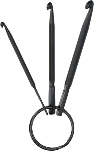 Yarnplaza Keychain Crochet Hook Set Black-3
