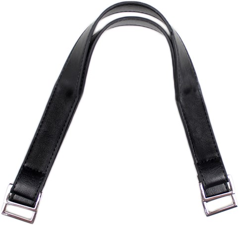 Handbag Handles Silver Clasp 39 Black